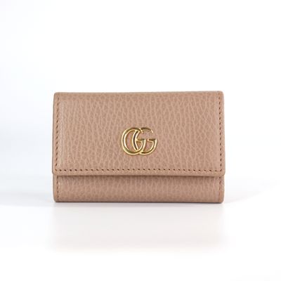 Gucci Dollar Calfskin GG Marmont 6 Key Holder   