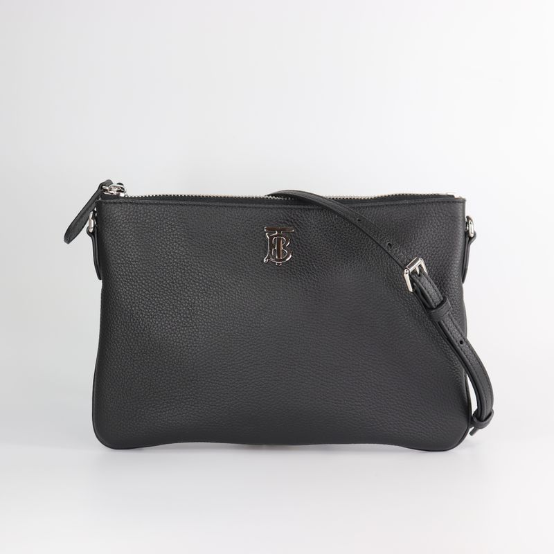 *New* Burberry  TB Peyton Crossbody Clutch Black