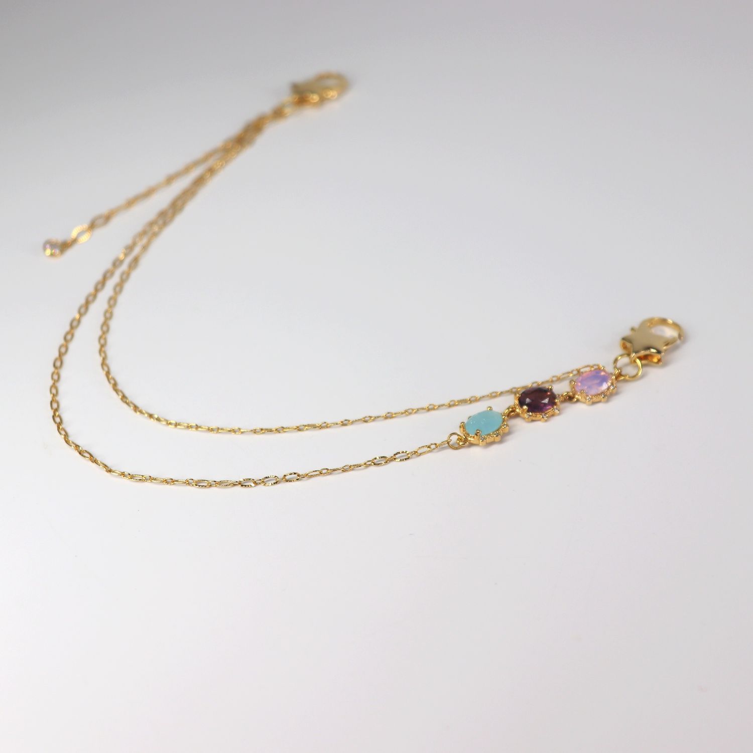 Bag Necklace Bag Necklace "Simple and Dainty 3 stone"