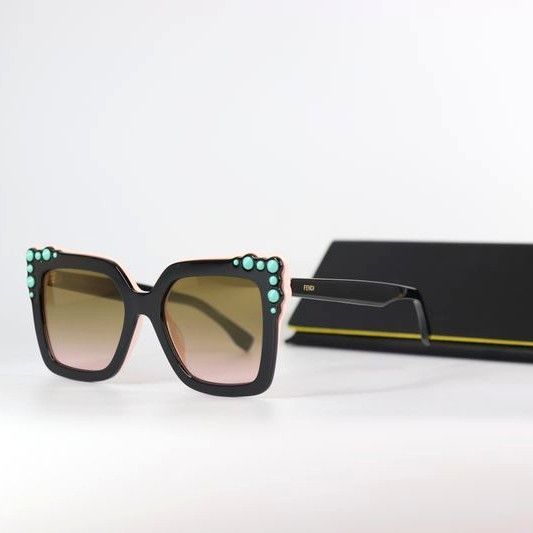 *NEW* FENDI Sunglasses with Turquoise Studs 52mm *NEW* FENDI Sunglasses with Turquoise Studs 52mm