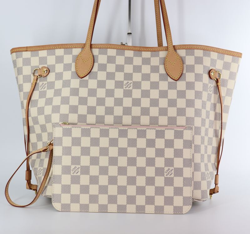 Louis Vuitton Damier Azur Neo Neverfull MM Rose Ballerine