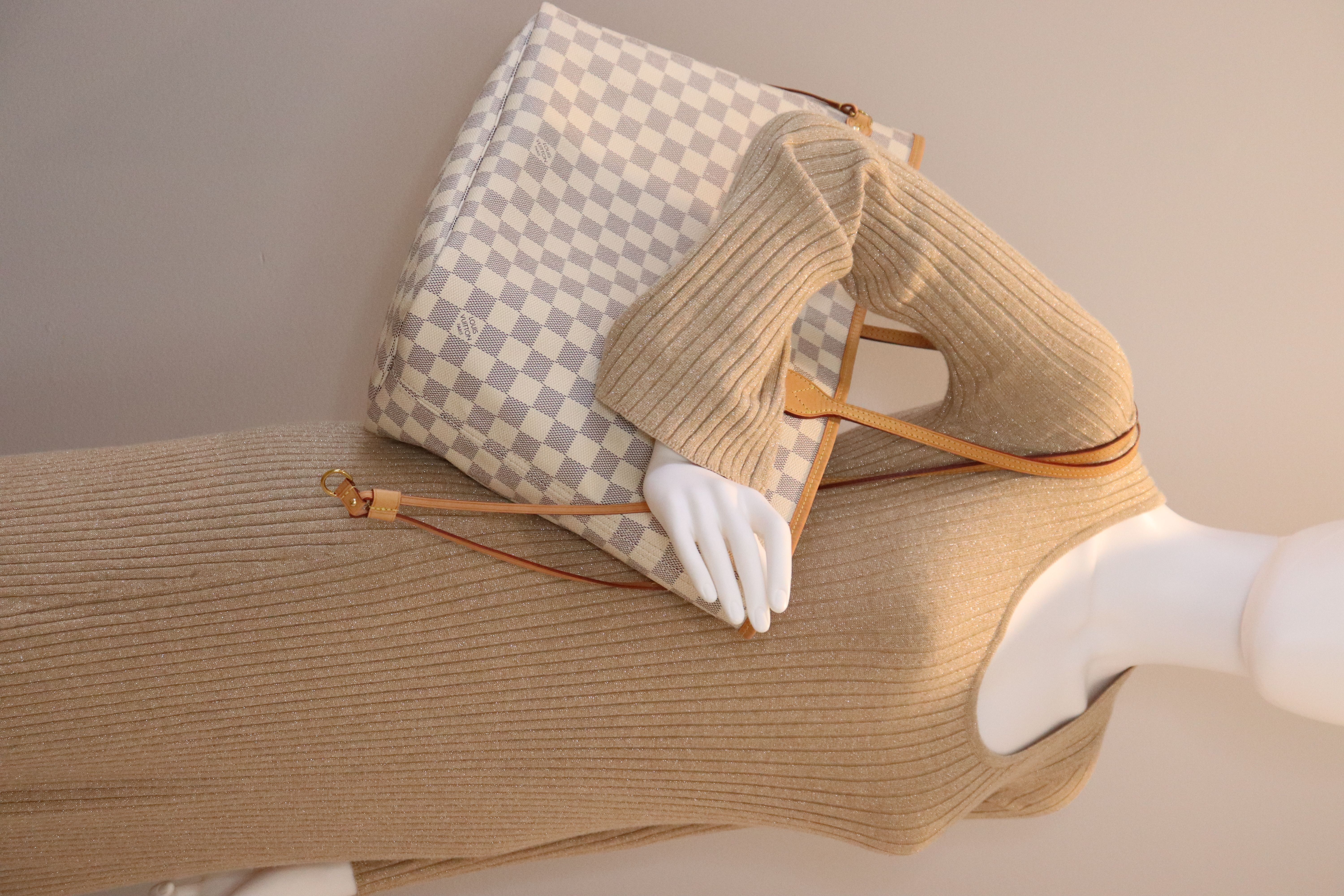 Louis Vuitton Damier Azur Neo Neverfull MM Rose Ballerine