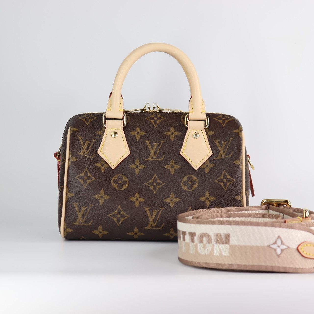 *NEW* Louis Vuitton Monogram Speedy Bandouliere 20 Beige *NEW* Louis Vuitton Monogram Speedy Bandouliere 20 Beige