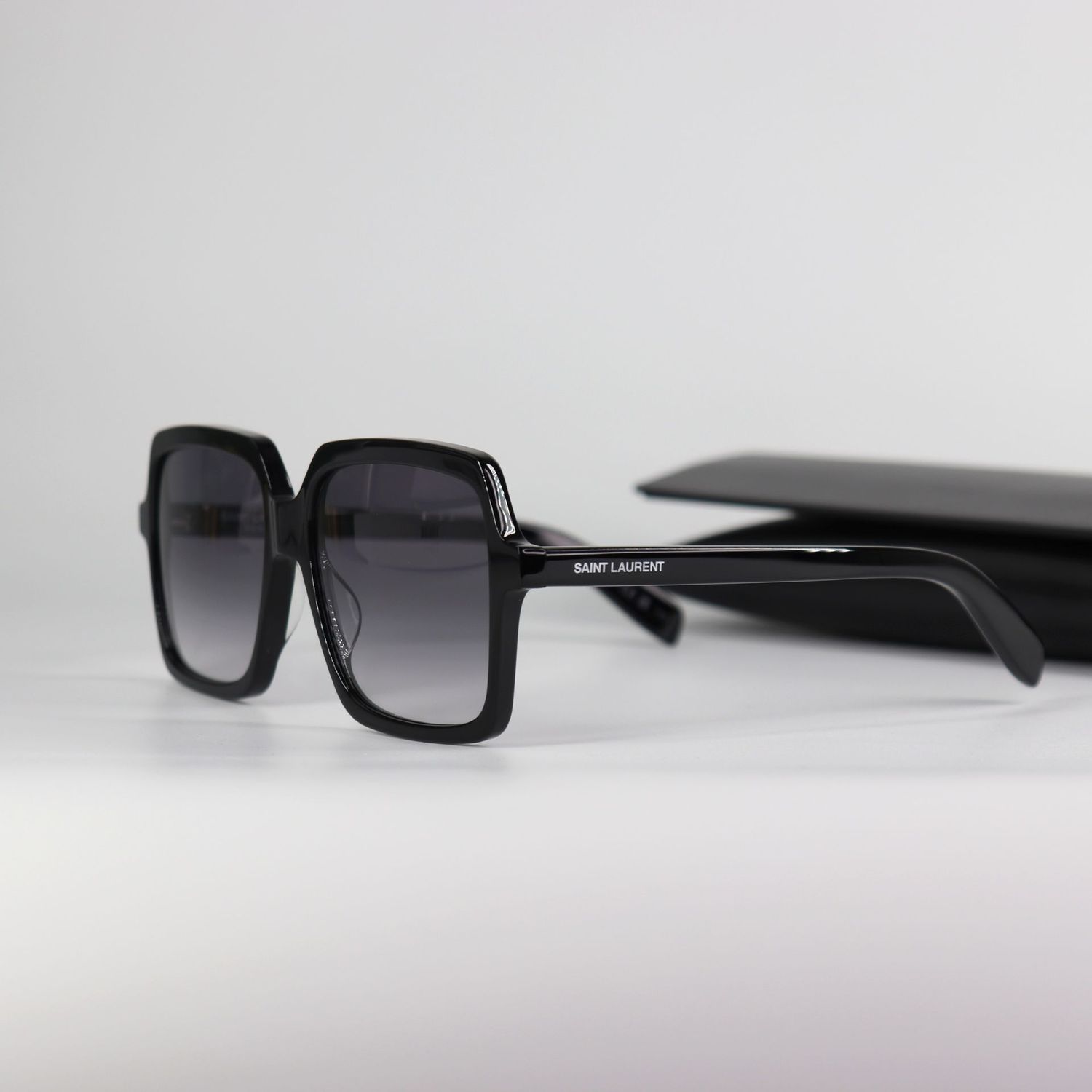 *NEW* Saint Laurent YSL Grey Gradient Square Ladies Sunglasses 56mm