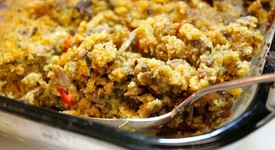 SIDE DISH: Cornbread Dressing Half Pan (Serves 15 to 20)