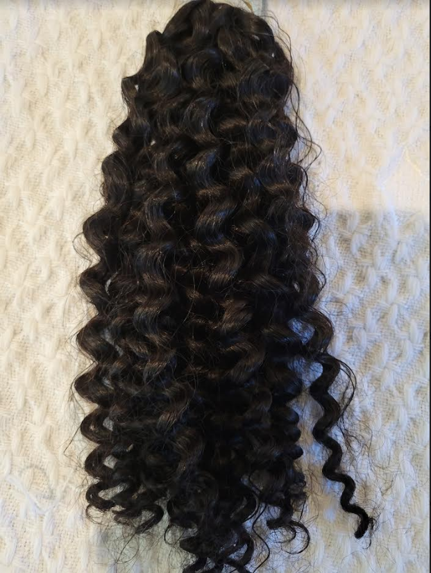 RAW DEEP CURLY HUMAN HAIR FOR BRAIDS 16 INCHES