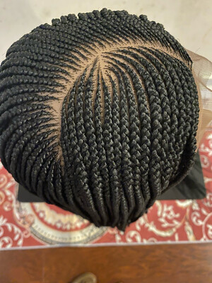 C-Part Braided 5 x 5 Lace Closure Wig