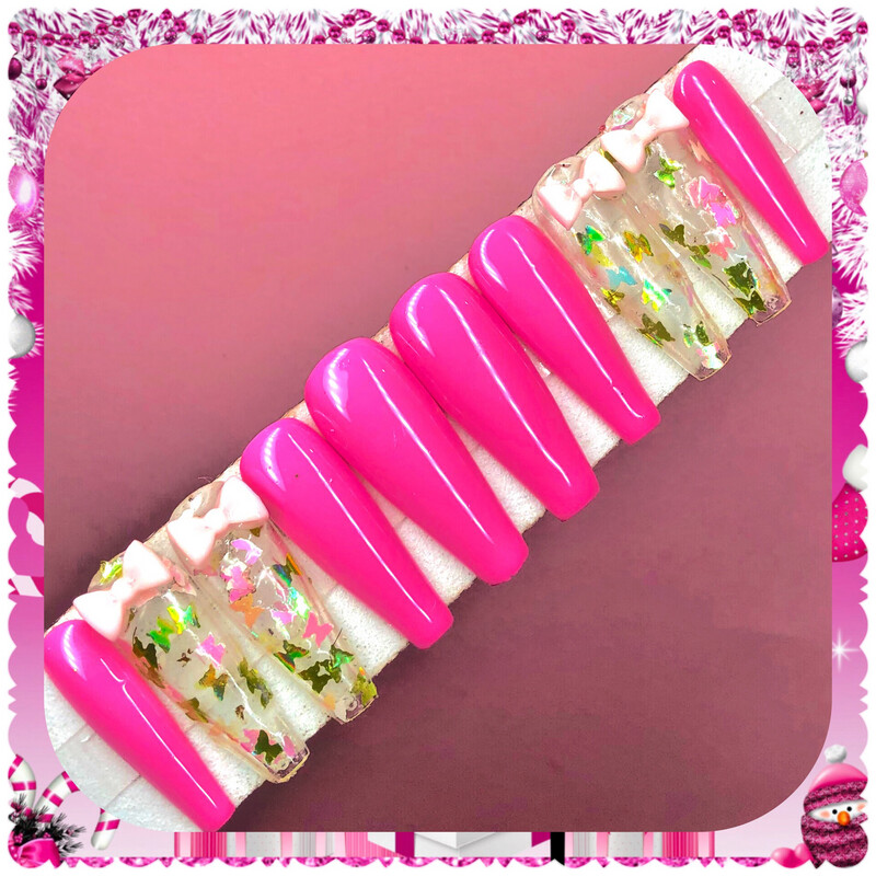 Long Gel Press-on Nails (Size Small)