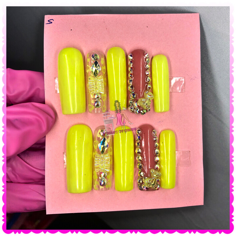 Extra Long Gel Press-on Nails (Size Small)