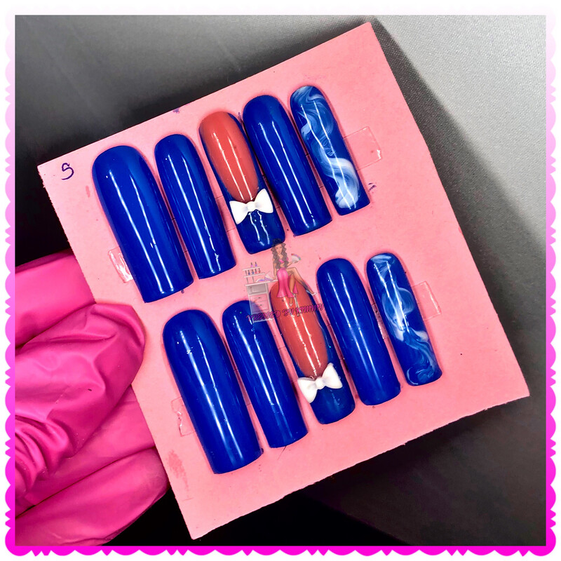 Extra Long Gel Press-on Nails (Size Small)