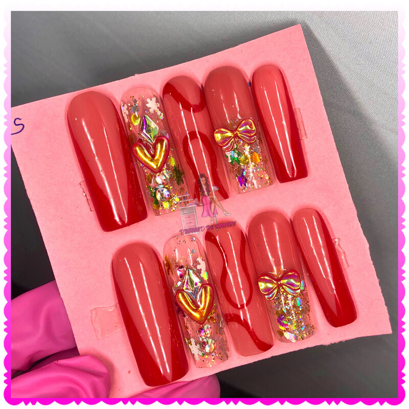 Extra Long Gel Press-on Nails (Size Small)
