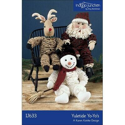 Yuletide Yo-Yo Christmas Santa, Snowman, Reindeer Pattern