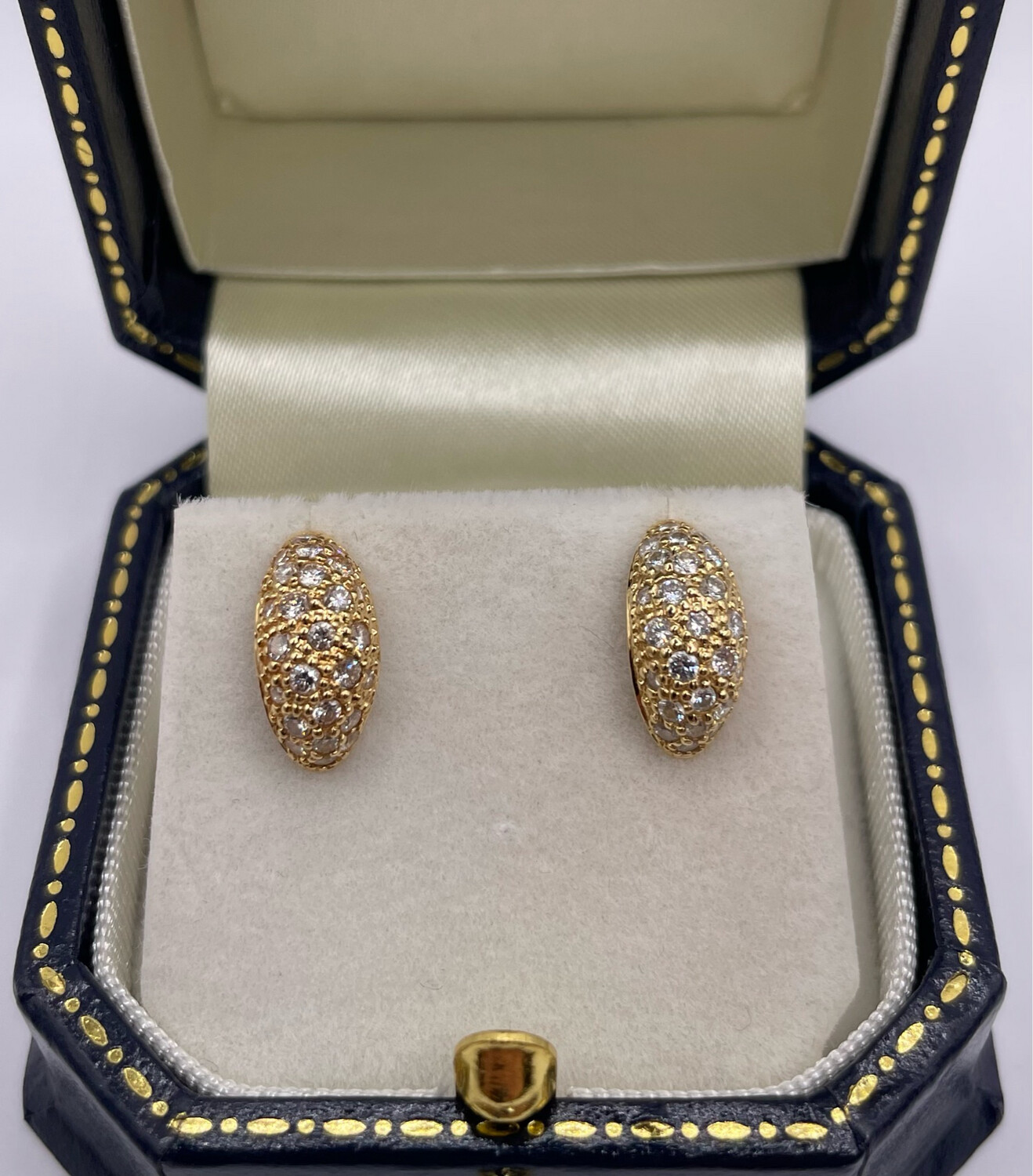 18ct Yellow Gold Diamond Huggies