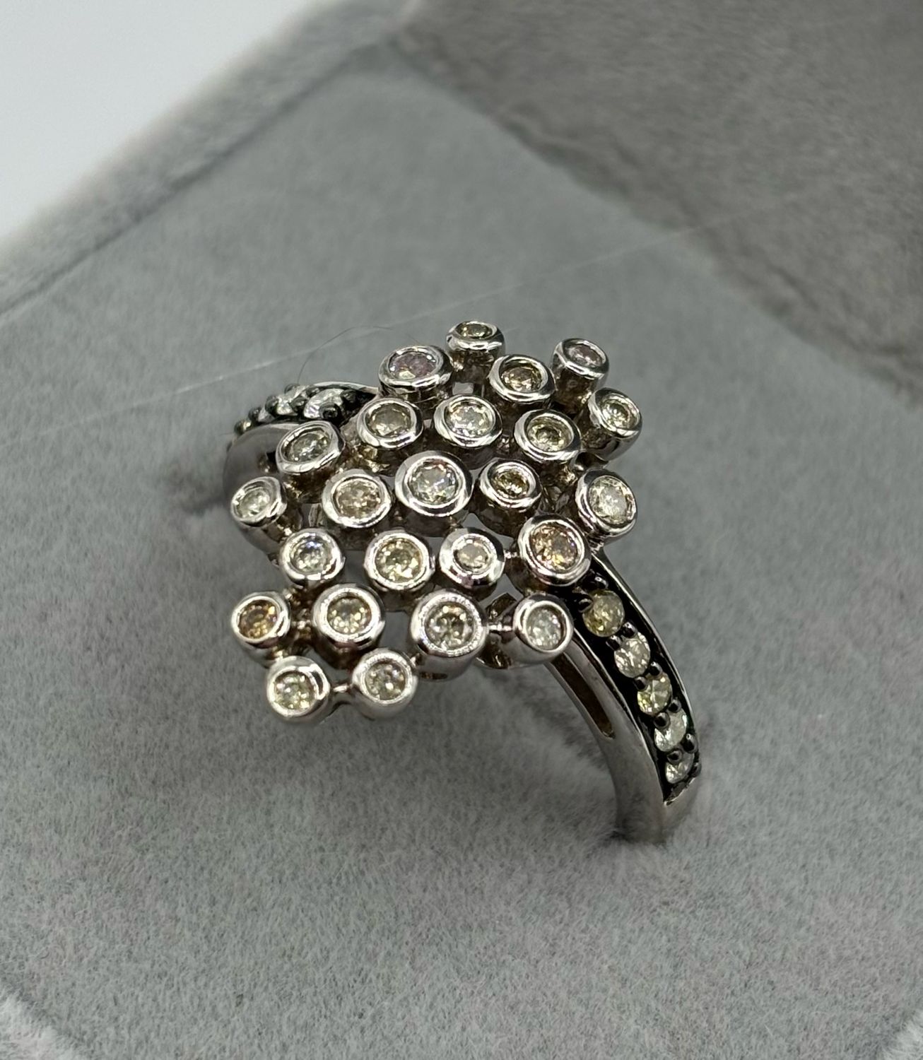 Vintage .50ct Diamond Ring Set In Silver