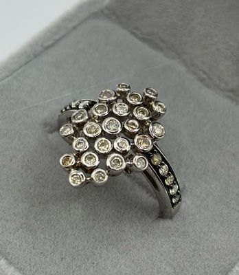 Vintage .50ct Diamond Ring Set In Silver