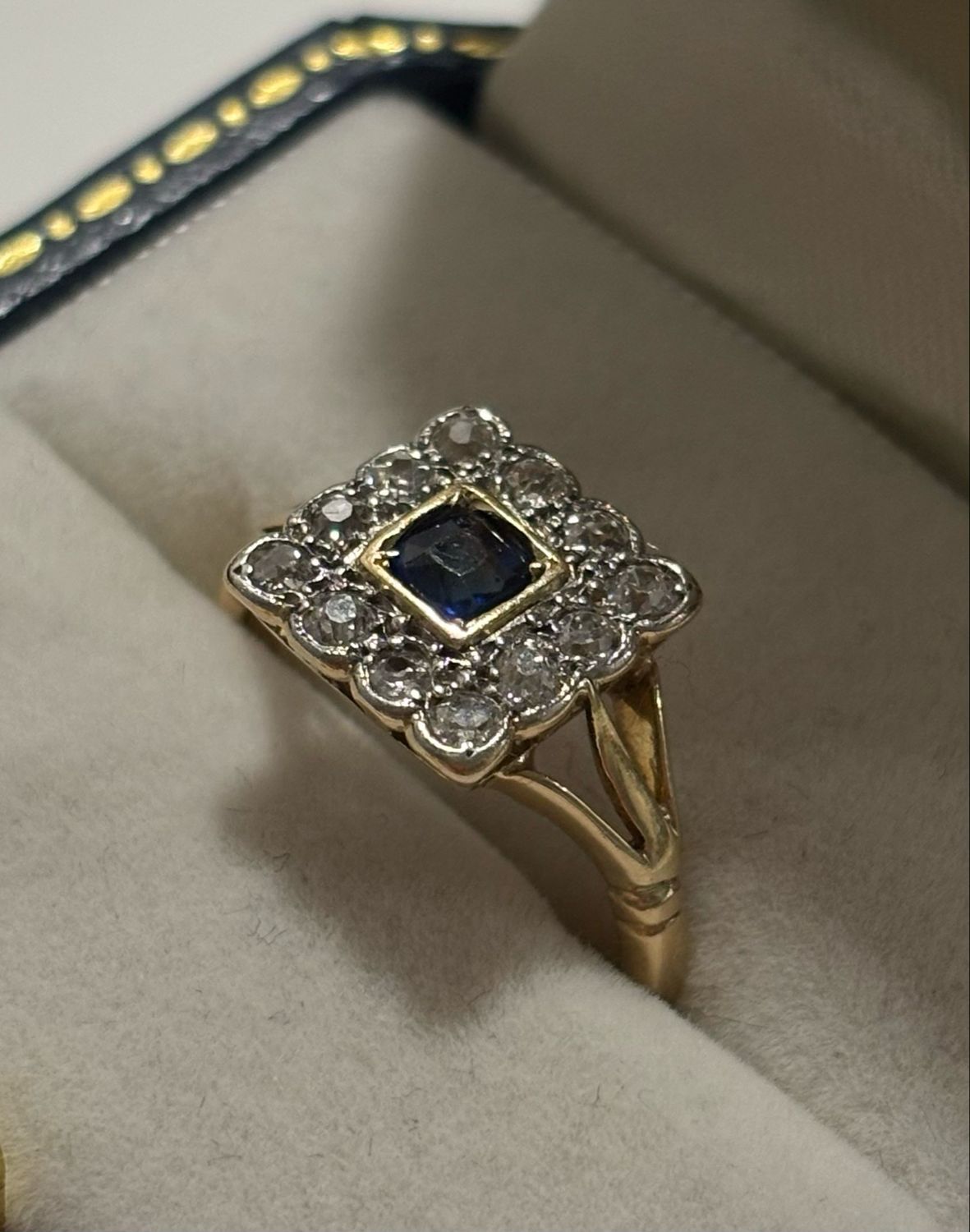 C.1920 Sapphire And Diamond 18ct And Platinum Ring