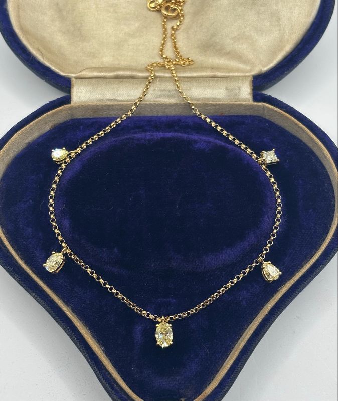 Beautiful 1.20ct Yellow Diamond Pendant In 18ct Yellow Gold