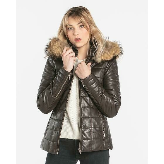 Doudoune cuir Helene
