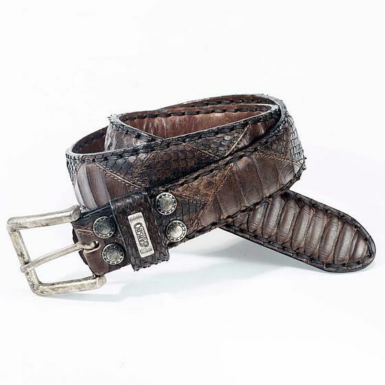 Ceinturon cuir python véritable
