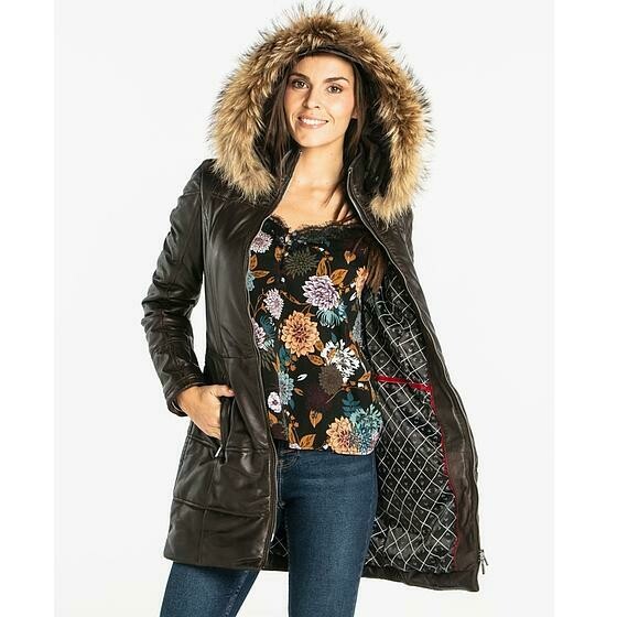Veste longue à capuche Anouk