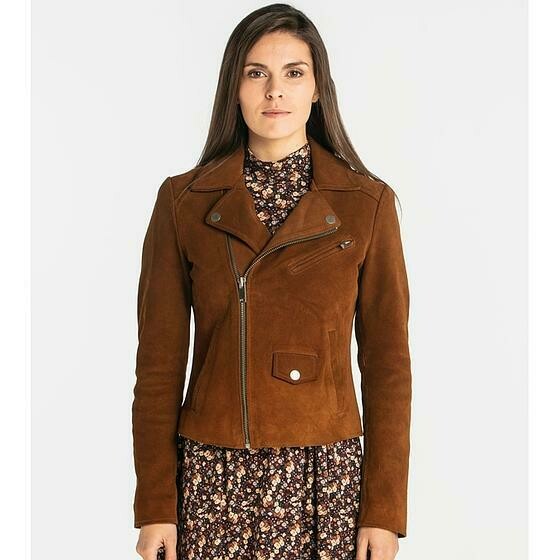Blouson perfecto cuir nubuck