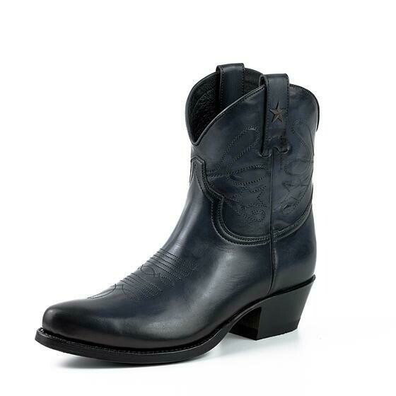 Boots femme bleu marine vintage
