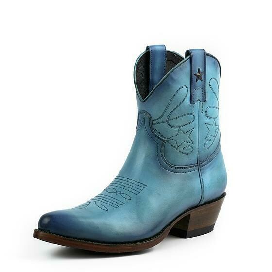 Boots femme bleu turquoise