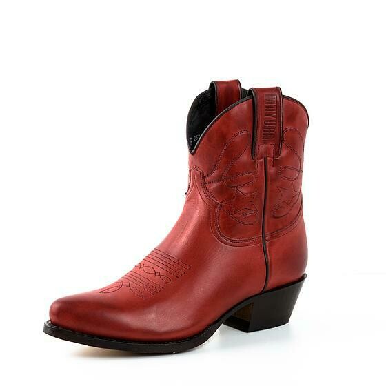 Boots femme rouge
