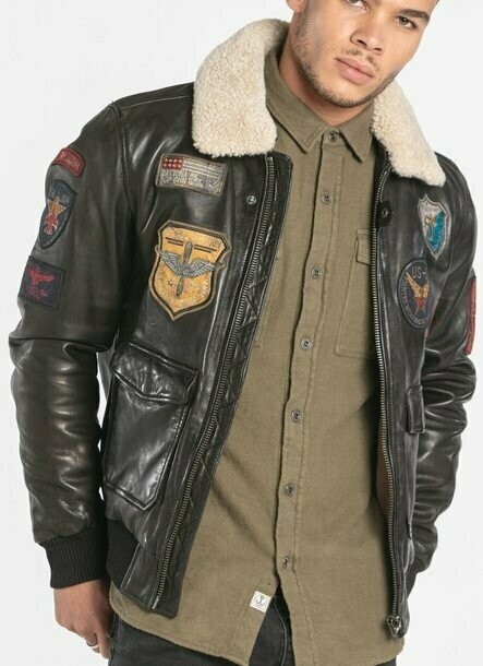 Blouson cuir aviateur