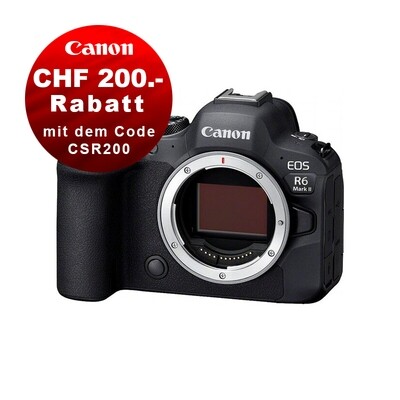 Canon EOS R6 Mark II Gehäuse - ''Premium Garantie'' - CHF 200.- Rabatt mit Code: "CSR200"