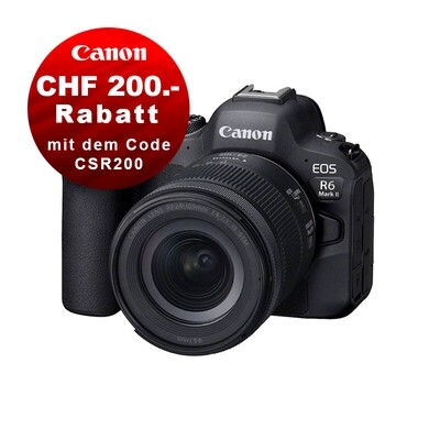 Canon EOS R6 Mark II Kit mit 24-105mm 4-7.1 - ''Premium Garantie'' - CHF 200.- Rabatt mit Code: "CSR200"