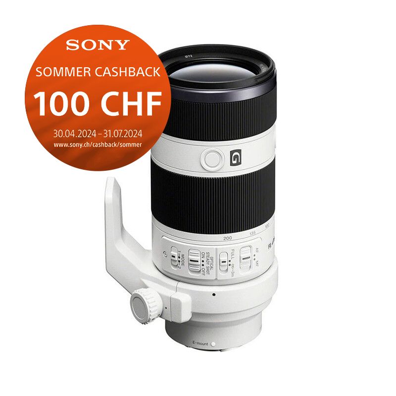 Sony FE 70-200mm 4.0 G OSS - &#39;&#39;4 Jahre Garantie&#39;&#39; - CHF 100.- Cashback