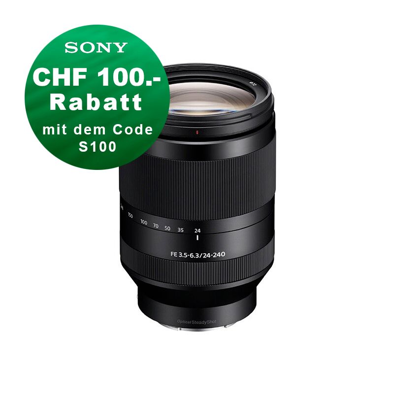 Sony FE 24-240mm 3.5-6.3 OSS - CHF 100.- Sofortrabatt