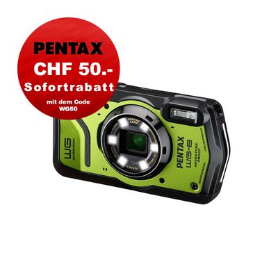 Pentax WG-8 Grün - CHF 50 Sofortrabatt mit Code: WG50