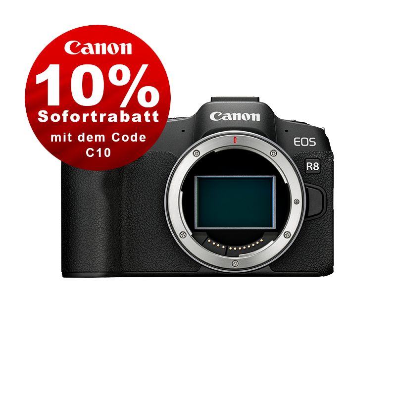 Canon EOS R8 Gehäuse - &#39;&#39;Premium Garantie&#39;&#39; - 10% Sofortrabatt mit Code: C10