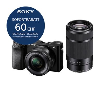 Sony A6100 Kit mit 16-50mm + 55-210mm - CHF 60 Sofortrabatt