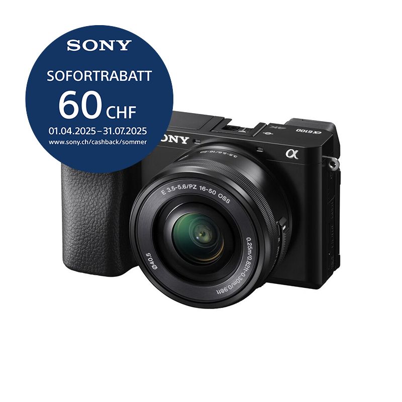 Sony A6100 A Kit mit 16-50mm II - CHF 60 Sofortrabatt