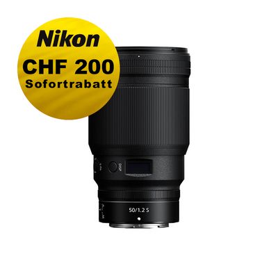 Nikon Z 50mm 1.2 S - &#39;&#39;Swiss Garantie&#39;&#39; - inkl. Nikon Sofortrabatt