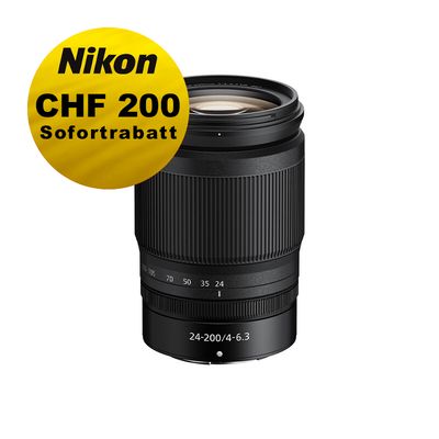 Nikon Z 24-200mm 4.0-6.3 VR - &#39;&#39;Swiss Garantie&#39;&#39; - inkl. Nikon Sofortrabatt