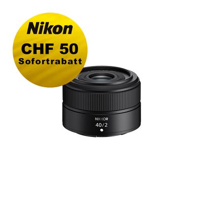 Nikon Z 40mm 2.0 - &#39;&#39;Swiss Garantie&#39;&#39; - inkl. Nikon Sofortrabatt