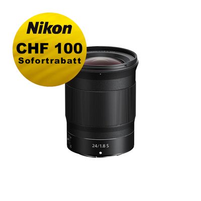 Nikon Z 24mm 1.8 S - &#39;&#39;Swiss Garantie&#39;&#39; - inkl. Nikon Sofortrabatt