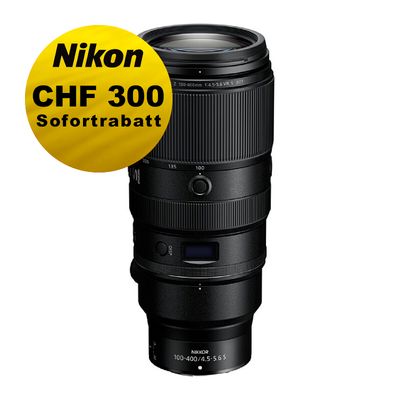 Nikon Z 100-400mm 4.5-5.6 S VR - &#39;&#39;Swiss Garantie&#39;&#39; - inkl. Nikon Sofortrabatt