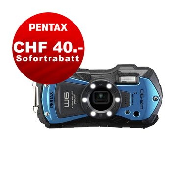 Pentax WG-90 (blau) - CHF 40 Sofortrabatt