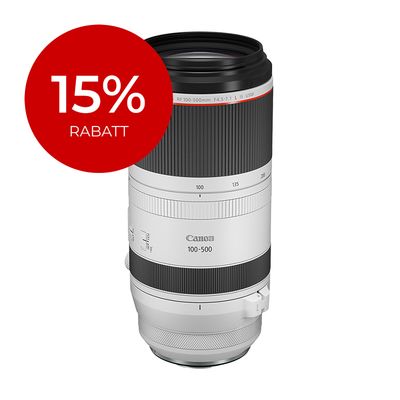 Canon RF 100-500mm 4.5-7.1 L IS USM - &#39;&#39;Premium Garantie&#39;&#39; - 15% Rabatt mit Code &#39;&#39;C15&#39;&#39;