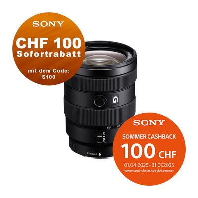 Sony E 16-55mm 2.8 G - &#39;&#39;4 Jahre Garantie&#39;&#39; - CHF 100 Sofortrabatt mit Code: &quot;SP100&quot; - CHF 100 Cashback