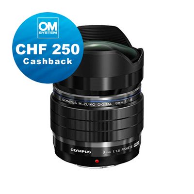 OM System M.Zuiko 8mm 1.8 Pro Fisheye - CHF 250 Cashback