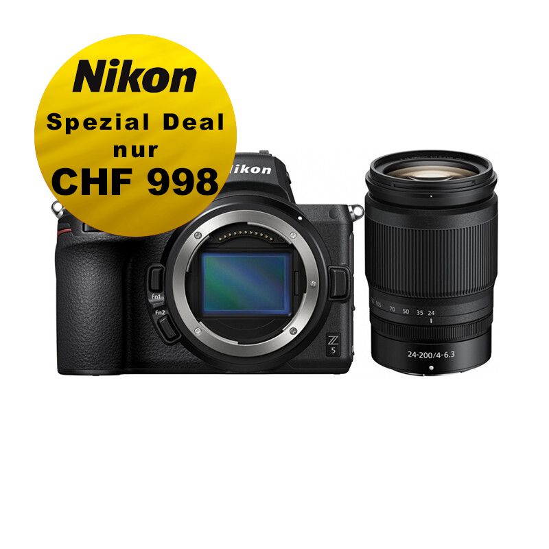 Nikon Z5 Kit mit 24-200mm 4.0-6.3 - &#39;&#39;Swiss Garantie&#39;&#39; - Spezialangebot