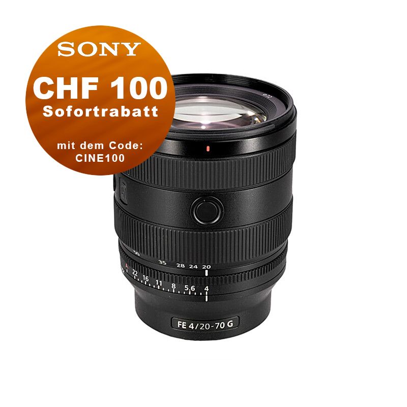 Sony FE 20-70mm 4.0 G - &#39;&#39;4 Jahre Garantie&#39;&#39; - CHF 100.- Rabatt mit Code: CINE100