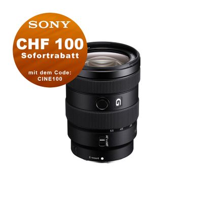 Sony E 16-55mm 2.8 G - &#39;&#39;4 Jahre Garantie&#39;&#39; - CHF 100.- Rabatt mit Code: CINE100