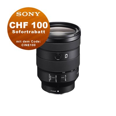 Sony FE 24-105mm 4.0 G OSS - &#39;&#39;4 Jahre Garantie&#39;&#39; - CHF 100.- Rabatt mit Code: CINE100